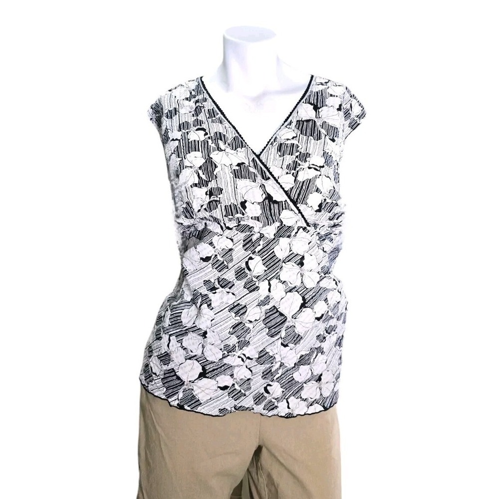 Cato Womens Plus Sleeveless Boho Floral Dress Shirt Plus Size 26‎ Sequins Blouse